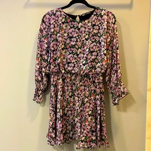 Floral print mini dress